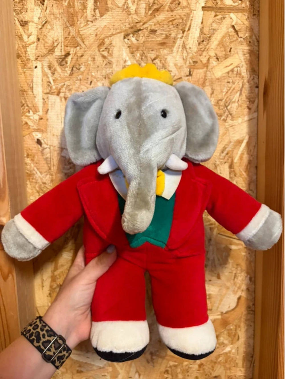 Vintage 1988 Babar The King Elephant Plush Stuffed Animal Gund - 14"
